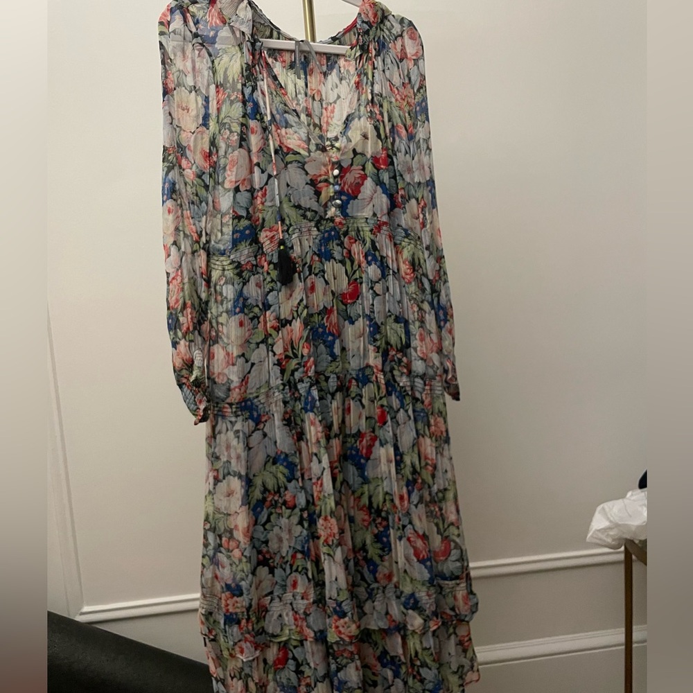Anthropologie Marais printed chiffon maxi dress